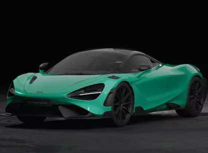 A sport car with color PPF