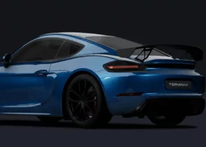 A car with dark window film